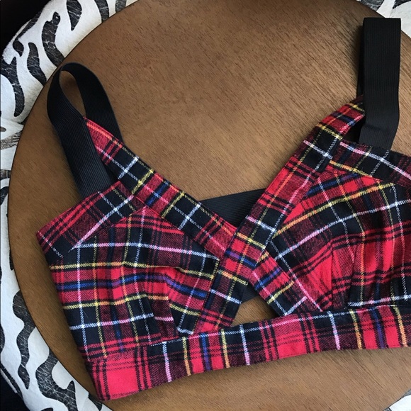 flannel bralette